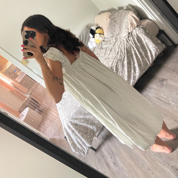 Mint striped midi shift dress - Picture 4 of 4